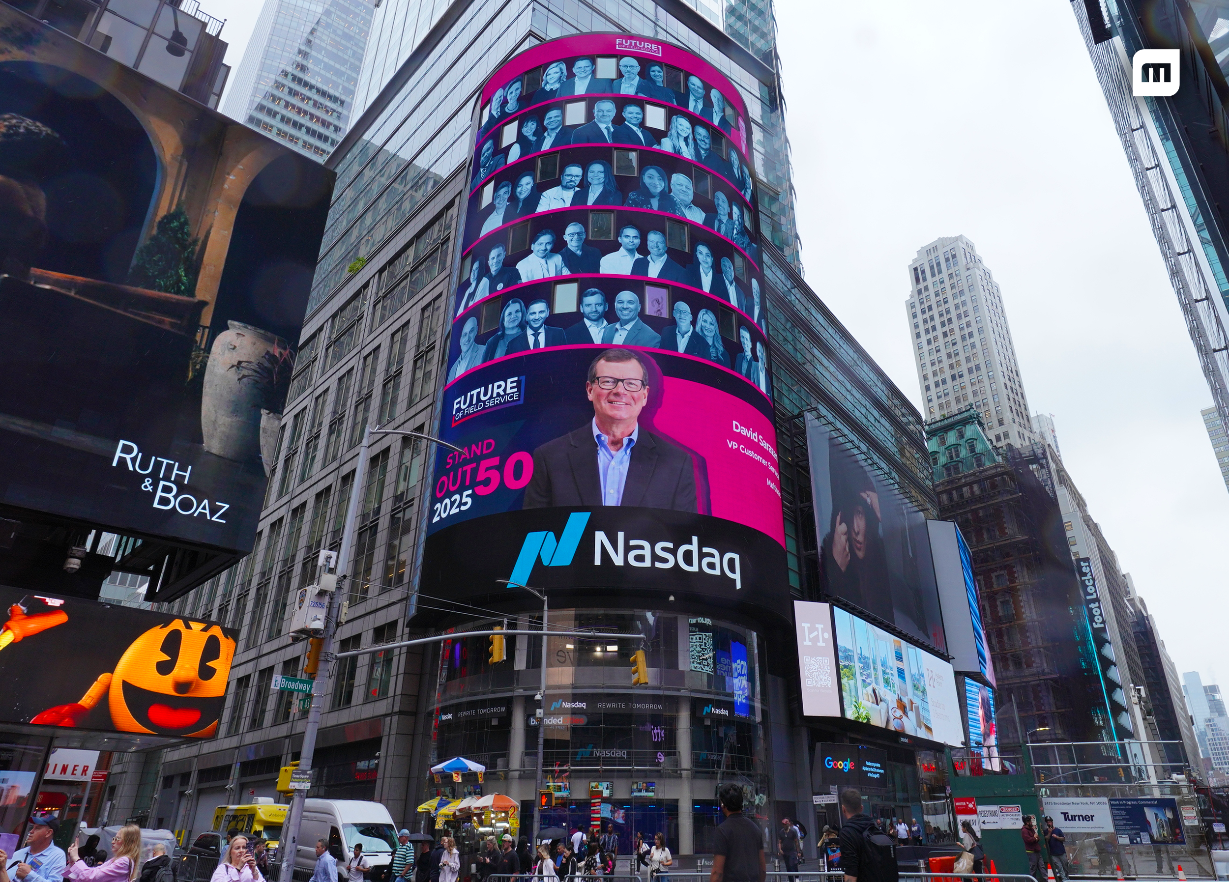 David Sarazen at Times Square in New York