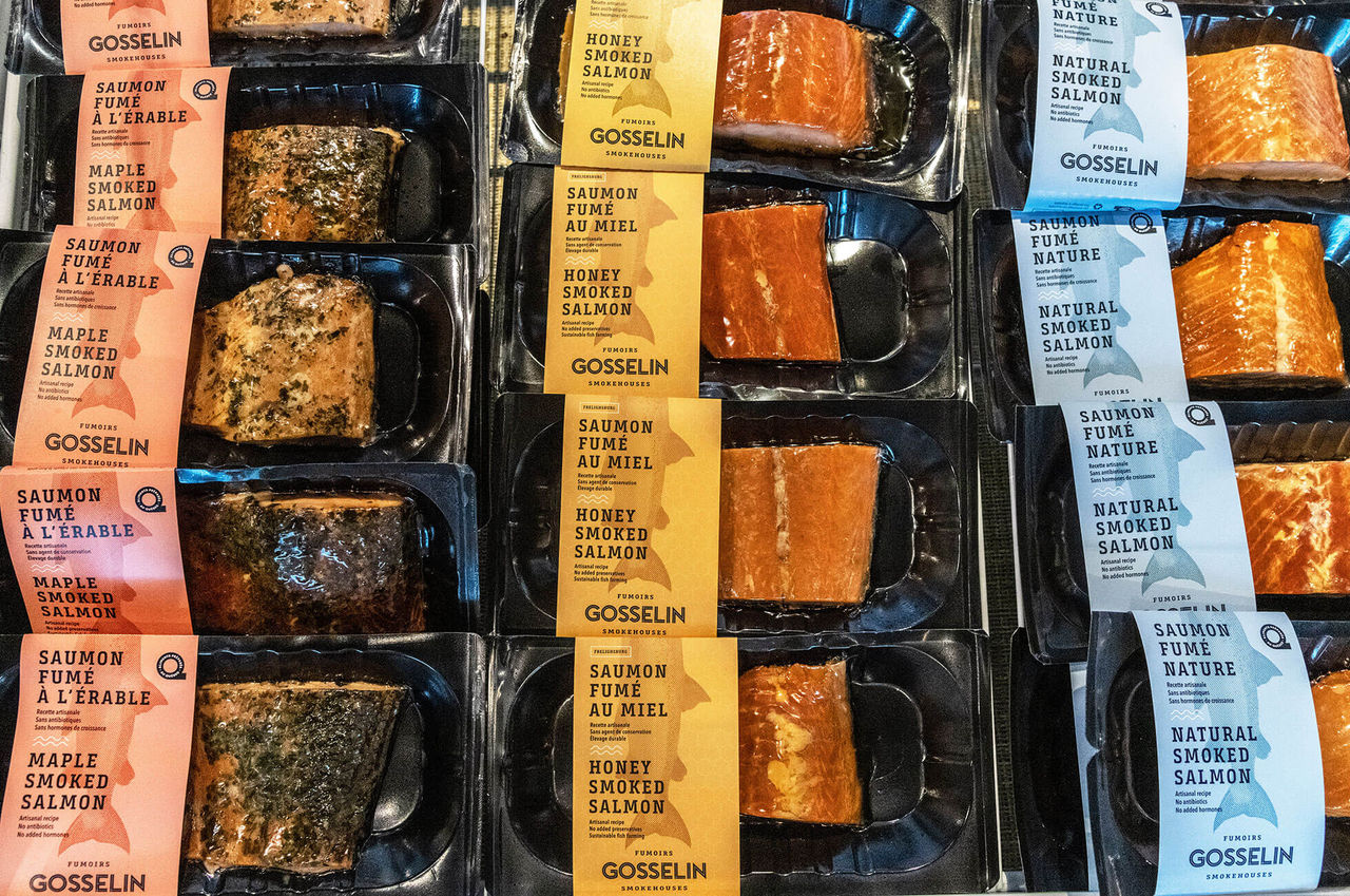 Smoked Salmon Packaging Display by Gosselin