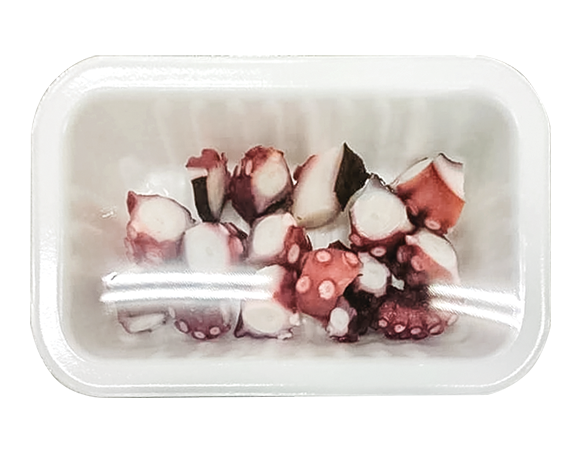 Octopus Slices in Vacuum-Sealed Packaging