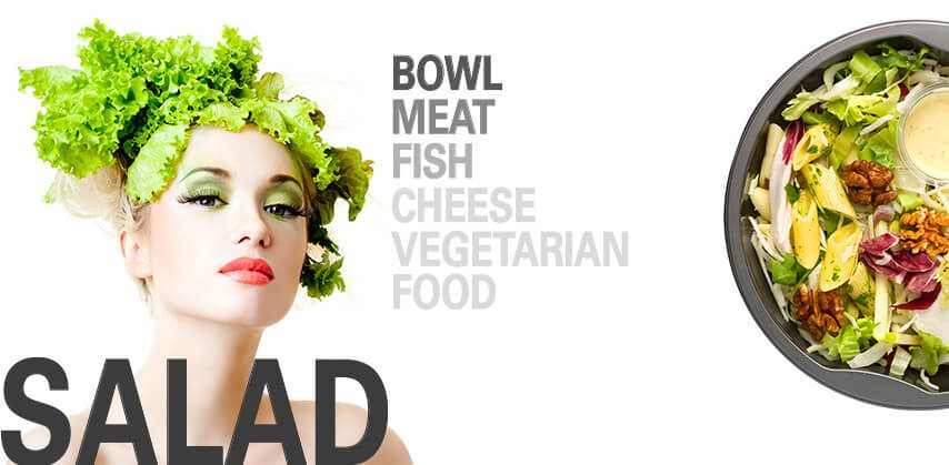 Fresh Salad Bowl with Mixed Ingredients